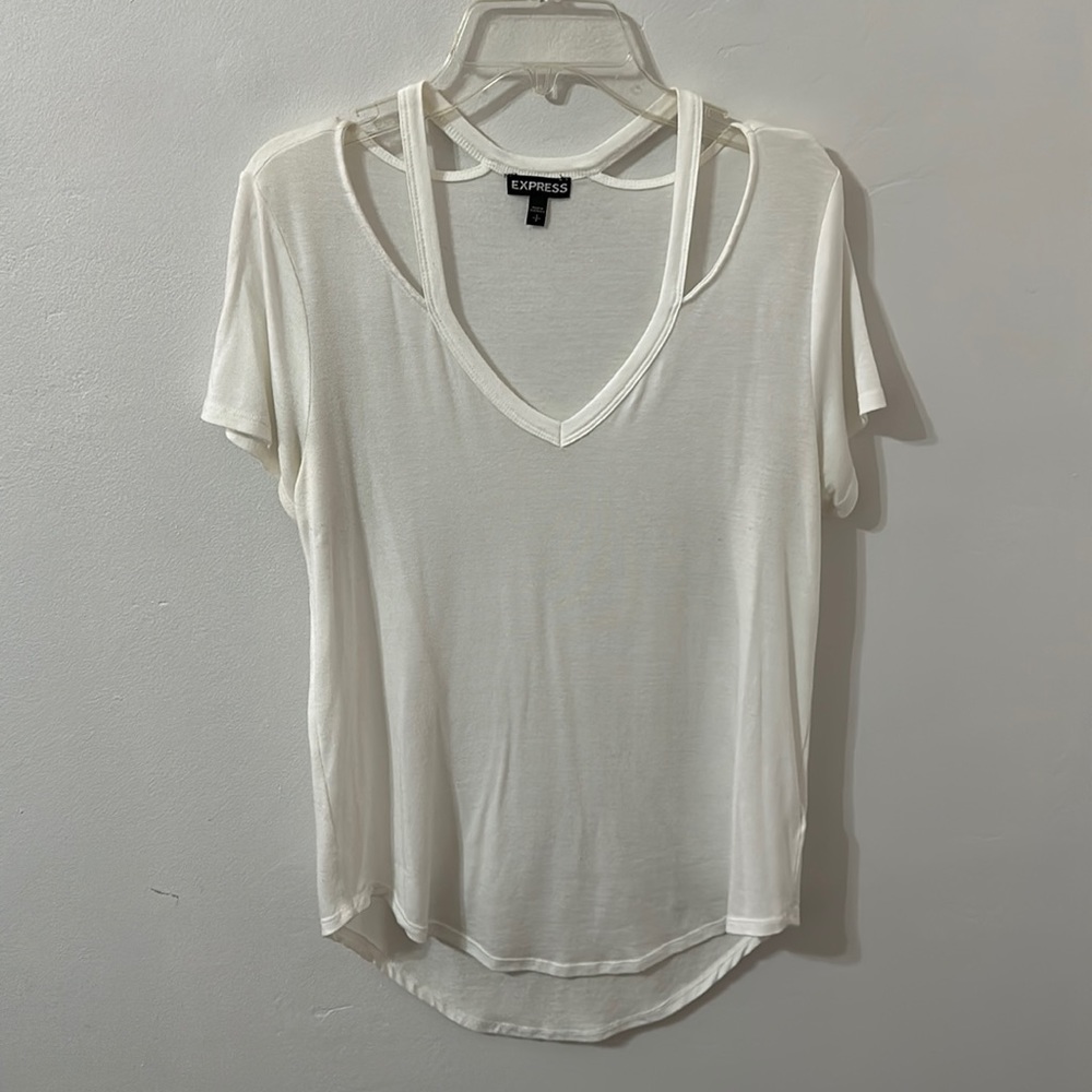 Express White Cut out tunic
